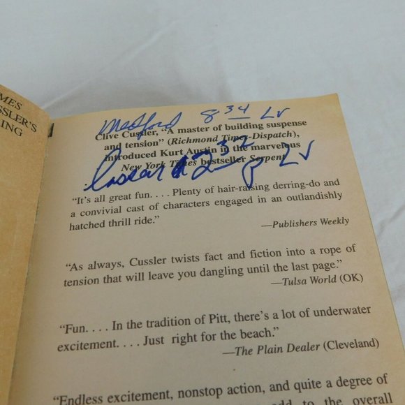 Lot 4 Clive Cussler NUMA Files PB Blue Gold Rising Sea Pharoahs Secret Zero Hour - Picture 4 of 11